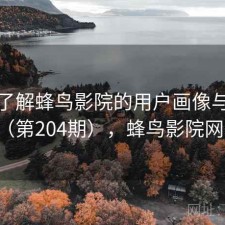 深入了解蜂鸟影院的用户画像与偏好（第204期），蜂鸟影院网络