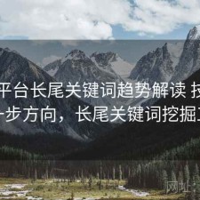 资讯平台长尾关键词趋势解读 技巧与下一步方向，长尾关键词挖掘工具