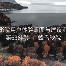 蜂鸟影院用户体验蓝图与建议汇总（第636期），蜂鸟映院