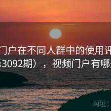 视频门户在不同人群中的使用评价（第3092期），视频门户有哪些