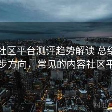 内容社区平台测评趋势解读 总结与下一步方向，常见的内容社区平台