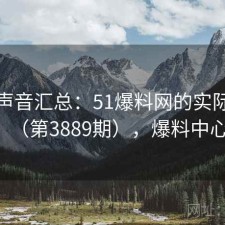 用户声音汇总：51爆料网的实际表现（第3889期），爆料中心
