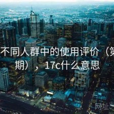 17c在不同人群中的使用评价（第4732期），17c什么意思