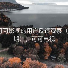 围绕可可影视的用户反馈观察（第179期），可可电视