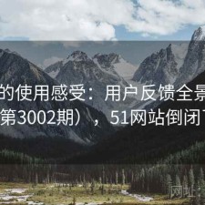 51网的使用感受：用户反馈全景分析（第3002期），51网站倒闭了吗