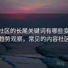 内容社区的长尾关键词有哪些变化 复盘与趋势观察，常见的内容社区平台