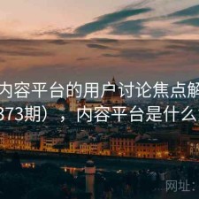 关于内容平台的用户讨论焦点解析（第2373期），内容平台是什么意思