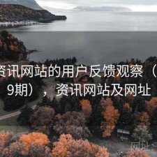 围绕资讯网站的用户反馈观察（第4559期），资讯网站及网址