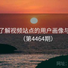 深入了解视频站点的用户画像与偏好（第4464期）