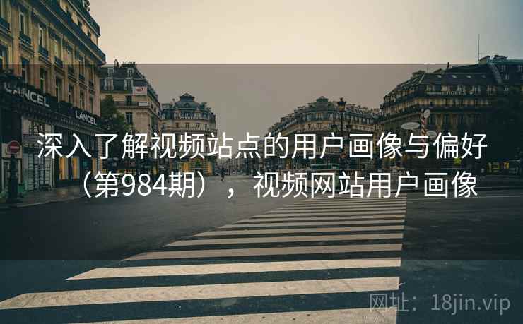 深入了解视频站点的用户画像与偏好（第984期），视频网站用户画像  第1张