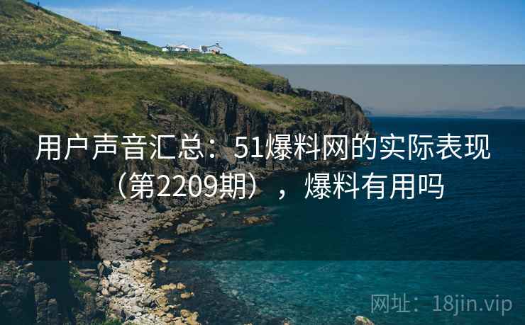 用户声音汇总：51爆料网的实际表现（第2209期），爆料有用吗  第1张