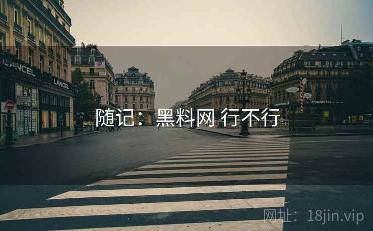 随记:黑料网 行不行 第1张 随记:黑料网 行不行 第1张