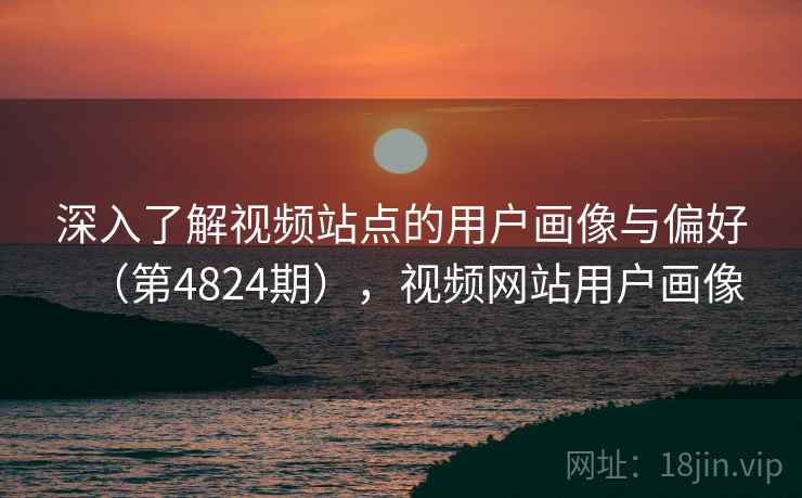 深入了解视频站点的用户画像与偏好（第4824期），视频网站用户画像  第1张