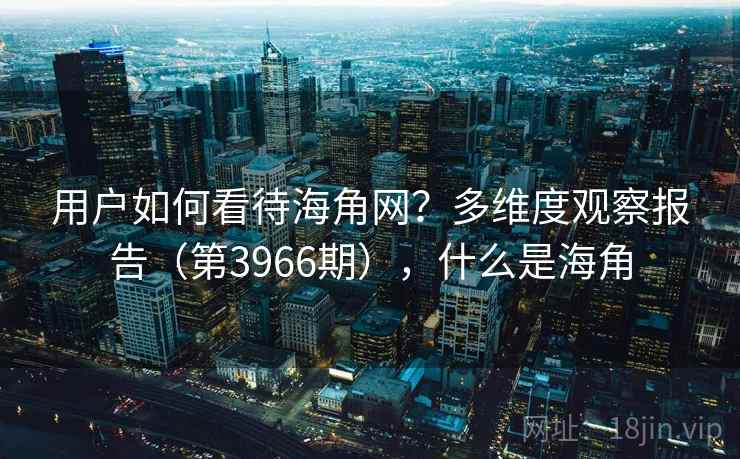 用户如何看待海角网?多维度观察报告(第3966期),什么是海角 第2张 用户如何看待海角网?多维度观察报告(第3966期),什么是海角 第2张